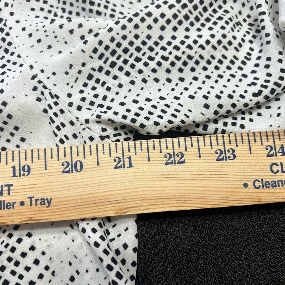Apt. 9 White Blouse with Black Dot Print - Picture 14 of 16